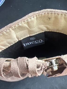 Bucco Women's Taupe Suede Ankle Bootie